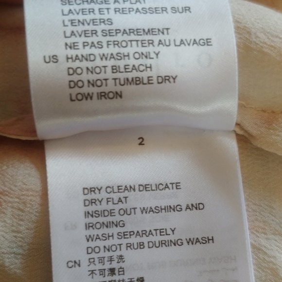 Sandro Paris Goa Embellished Silk Long Sleeve Tie-Dye Beaded Shirt SZ 2 US M - Picture 14 of 16